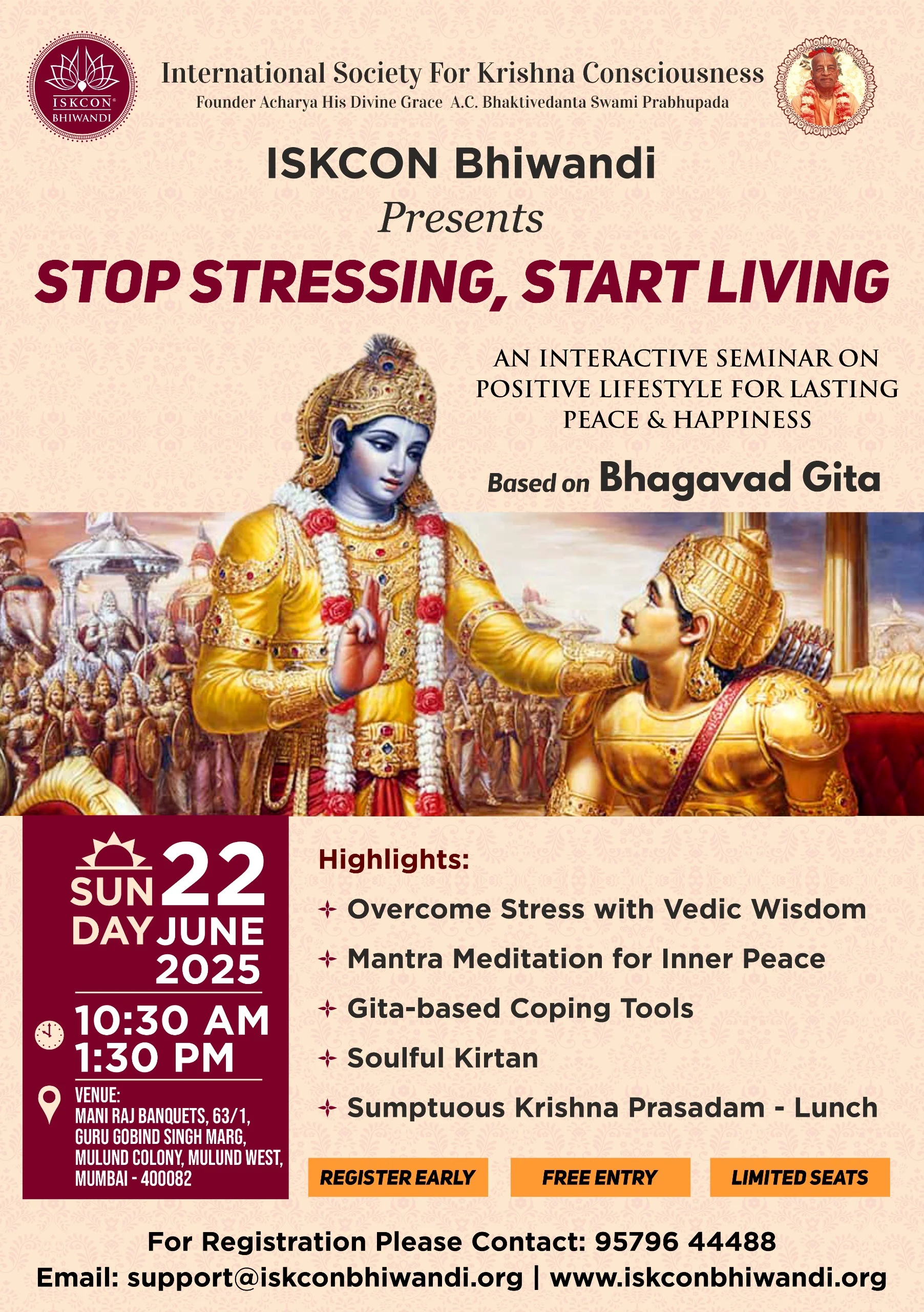 Stop Stressing Start Living Seminar